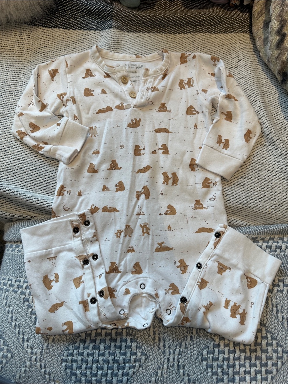 LIKE NEW Red Caribou footless pj’s